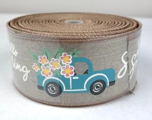 Hello Spring Member's Mark Premium Wired Edge Ribbon 2.5" Wide x 50 Yards - Picture 1 of 4