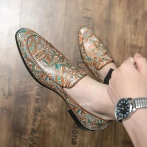Mode Herren Freizeitschuhe bedruckte Halbschuhe Slipper flach Fahrschuhe Schuhe - Bild 1 von 26