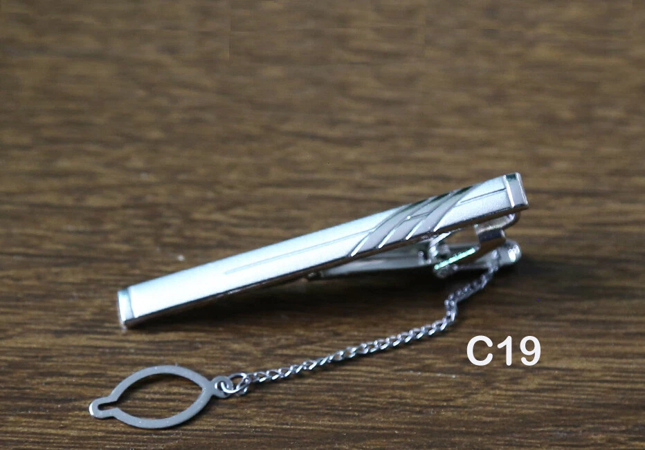 PISACORBATA PIN ALFILER CUELLO TIE CLIP 7 MODELOS ELEGANTE CABALLERO CORBATA - Imagen 1 de 4