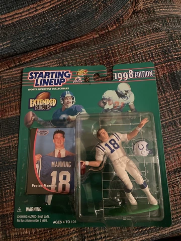 1998 NFL Starting Lineup Extended Series PEYTON MANNING Action Figure Colts New Cover