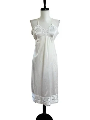 Adonna for JCPenney White Lace Babydoll Slip Dress Medium Y2K Fairy Grunge - Image 1 of 4