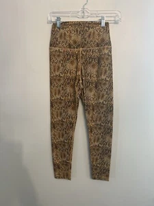 WeWoreWhat High Waist Yellow Python Leggings Medium NEW - Picture 1 of 7