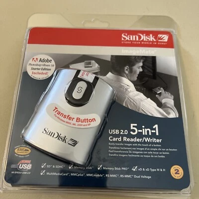 SanDisk ImageMate USB 2.0 Compact Flash 5-in-1 Card Reader/Writer SDDR-99-A15 - Image 1 of 2