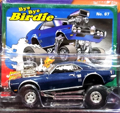 Johnny Lightning 68 1968 Pontiac Firebird Zingers Bye-Bye Birdie Hot Rod coche azul Foto 1 de 2