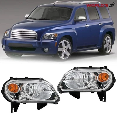 Faros derecho+izquierdo para Chevy HHR 2006-2011 carcasa halógena cromada lente transparente Foto 1 de 4