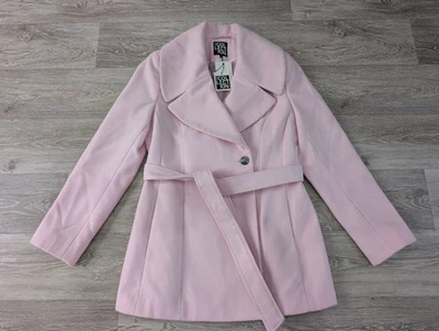 Debenhams Single Breast Wrap Over Coat Pink Uk Size 14 BNWT - Image 1 of 4