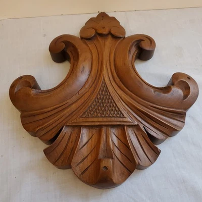 Antiguo tapiz de apliques de madera tallada francesa de 13" 3 lb Foto 1 de 4