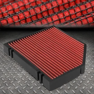 FOR 08-18 AUDI A4/A5/A6/Q5/S4/PORSCHE MACAN DROP-IN PANEL CABIN AIR FILTER RED - Picture 1 of 6