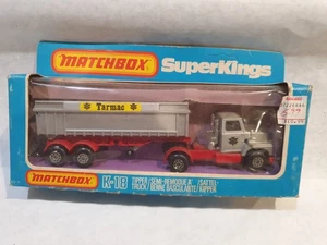 Vintage 1981 Matchbox SuperKings K-18 Tarmac Tipper (Dump) Truck, In Box - Picture 1 of 5
