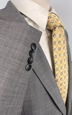 Penguin Men’s Gray Sharkskin Wool Sport Coat Blazer Jacket Dual Vent Size 44 L - Image 1 of 4