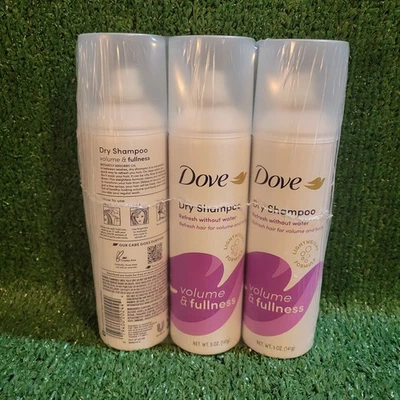 Lote de 3 champú Dove Dry volumen y plenitud 5 oz refrescar sin agua NUEVO Foto 1 de 4