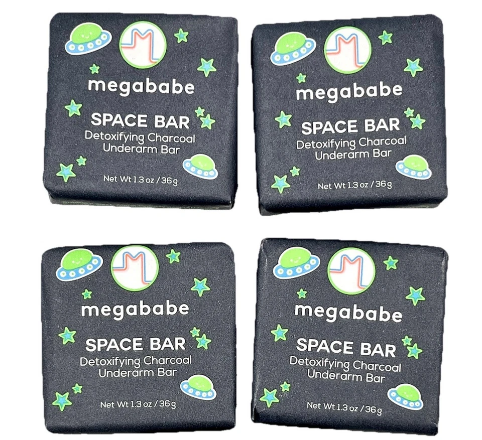 Barra espaciadora Megababe barra desintoxicante de carbón para axilas 1,3 oz / 36 g ea LOTE NUEVO Foto 1 de 1