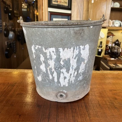 Vintage Galvanized Sap Bucket With Spout And Hook - Image 1 of 4