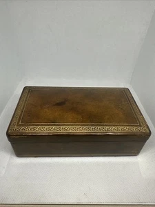 A. Antinori Roma, Italy Antique Leather Gentlemen’s Jewelry, Cuff Links Box - Picture 1 of 9
