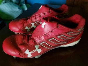 Under Armour Men's Low Red Metal Baseball Cleats [Breathable, Very Good Cond] - Bild 1 von 4