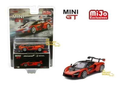 1/64 TSM Mini GT 18 McLaren Senna Mira 橙色 Mijo 版 Blister mgt00018 — 第 1/4 张图片