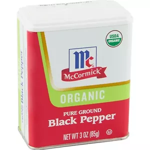 McCormick Organic Pure Ground Black Pepper, 3 Oz - Picture 1 of 6