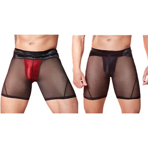 Pantalones cortos de motociclista con entrepierna abultada cintura elástica ropa interior de cuero transparente para hombre - Imagen 1 de 68