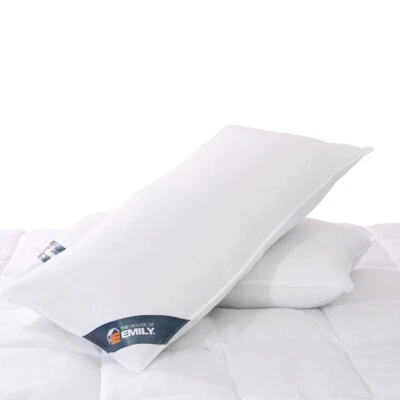 Pack of 2 Super King Size Goose Feather & Down Pillows Super King Cotton Cover