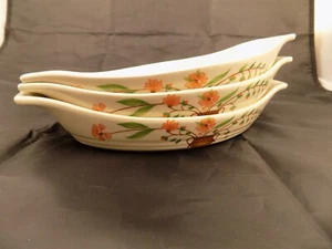 Countryside Stoneware Collection Augratin Dish Japan-flowers in basket--Lot of 3 - Picture 1 of 4