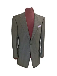 Hickey Freeman Collection grau gestreifter Anzug 100% Schurwolle 40/41 lang - Bild 1 von 15