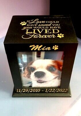 Cat Dog Urn Memorial Personalized | Pet Memorial Box For Cremation Ashes • 73.66€