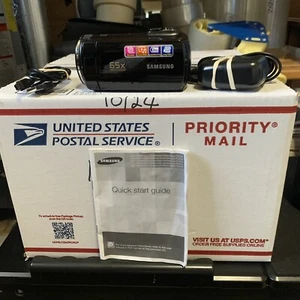 Samsung SMX-F50BN/XAA Hyper DIS HD SD CARD 65x Zoom Camcorder w/ Battery TESTED - Picture 1 of 14