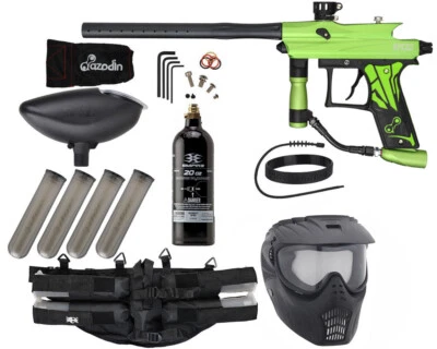NUEVO Kit Paquete Pistola Paintball Azodin Kaos 3 Epic - Verde Polvo Foto 1 de 4