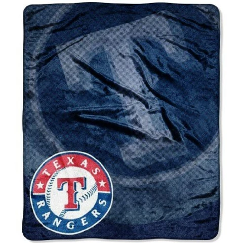 Texas Rangers MLB Baseball Royal Plush Raschel Throw Blanket 50" x 60" Cover