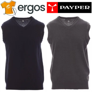 Payper DESK Maglioncino Gilet Smanicato Maglia Maglioncino Scollo a V Da Uomo - Immagine 1 di 3