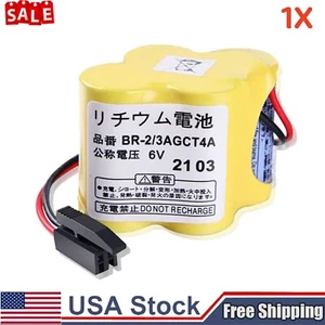 1pcs BR-2/3AGCT4A BR2/3AG BR2/3AGCT4A Batteria per FANUC A98L-0031-0025 con spina US - Foto 1 di 8
