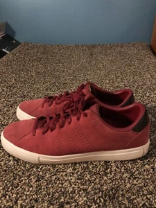 Adidas Neo Label Low Top Red Suede Leopard Print Shoes/Sneakers Mens 12 - Picture 1 of 13