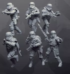 Star Wars Legions Miniature - Squadra droptrooper rimanente - Foto 1 di 3