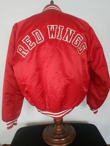 🚨🔥Vintage Chalk Line XL Detroit Red Wings Starter Style Spellout Jacket EUC! - Picture 1 of 12