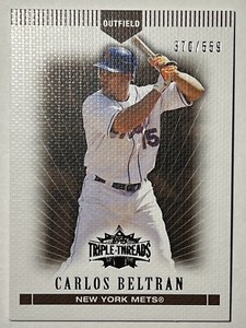 2007 Topps Triple Threads: Carlos Beltran **SEPIA** Card # 30 SERIAL# 370/559