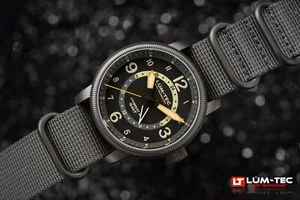 Lum-Tec Mens Watch Combat B59 GMT Automatic 28,800BPH True GMT Miyota Yellow - Picture 1 of 15