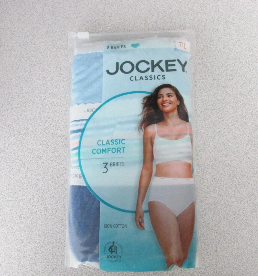 3 WOMENS JOCKEY CLASSIC COMFORT / ELANCE COTTON COMFORT BRIEFS PANTIES SZ 5 7 10 - Image 1 of 1