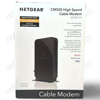 Netgear Cable Modem CM500 High Speed DOCSIS 3.0 Model No CM500 - Image 1 of 4