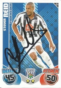 STEVEN REID SIGNED WEST BROM 2010/2011 MATCH ATTAX TRADING CARD+COA - Picture 1 of 1