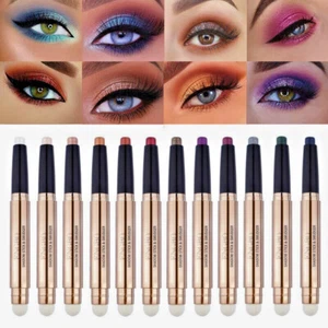 Eyeshadow Pen Cream Eye Shadow Pencil Shimmer Stick Makeup 18 Color Double-Head - Picture 1 of 24