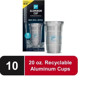 Ball Aluminum Cup, Disposable Recyclable Cold-Drink Cups, 20 oz. Cups - Picture 1 of 3