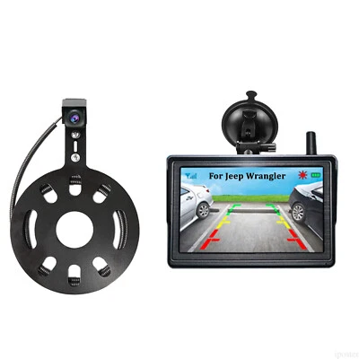 Wireless 5 Inch Monitor with Spare Tire Mount Backup Camera For Jeep Wrangler - Image 1 of 4