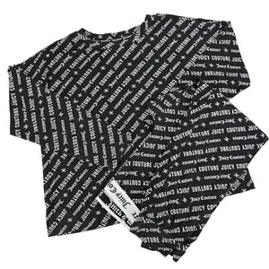 Juicy Couture Size XL Black White Logo Sleepwear Pajama Set Pants Long Sleeve  - Picture 1 of 9