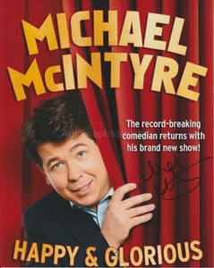 Michael McIntyre handsigniertes 8x10 Foto, Autogramm Comedian The Wheel große Show E - Bild 1 von 2