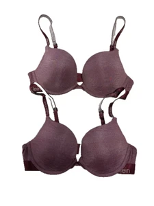 Calvin Klein Women's 2-Pack Lightly Lined Demi Bras (PHOEBE, 36B) NWOT - Picture 1 of 3