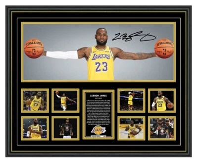LEBRON JAMES WINGS MVP LA LAKERS SIGNED PHOTO FRAMED LIMITED EDITION MEMORABILIA - image 1 of 4