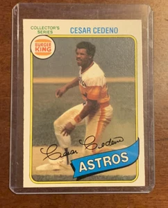1980 Topps Burger King Pitch Hit & Run Restaurant Cesar Cedeno #25 - Picture 1 of 2