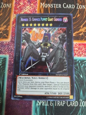 Yu-Gi-Oh! Number 15: Gimmick Puppet Giant Grinder NUMH-EN027 Secret Rare 1st NM - Image 1 of 4