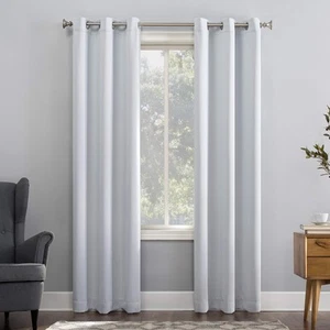 Easton Energy Saving Blackout Grommet Curtain Panel, 40" x 108", Oyster White - Picture 1 of 8
