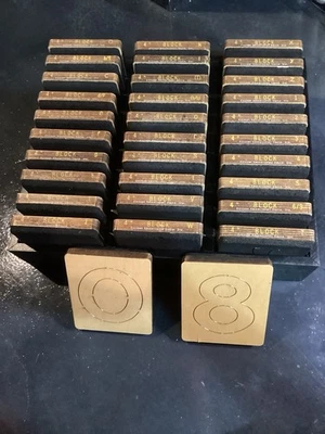 Ellison ACCU-CUT 4” Block Font Alphabet A-Z & Numerals Cutting Dies Lower Case - Image 1 of 4